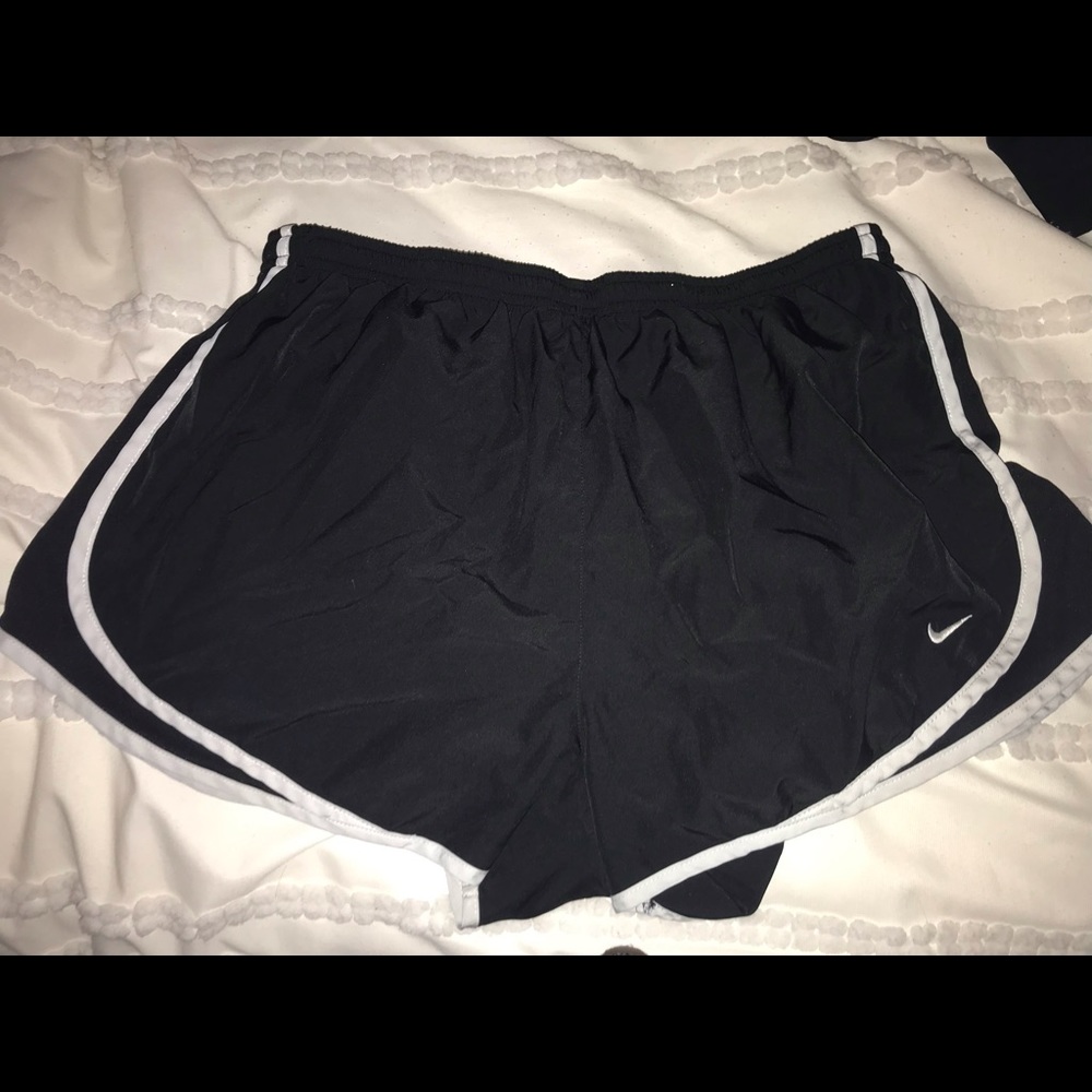 Classic black/white Nike running shorts